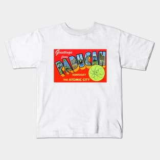 Greetings from Paducah, Kentucky - Vintage Large Letter Postcard Kids T-Shirt